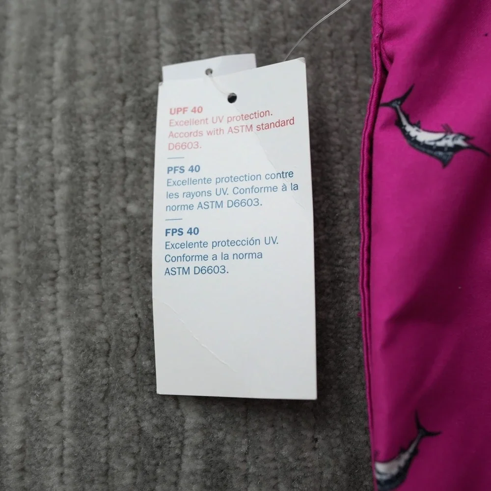 Old Navy Swim Trunks Men Pink Board Shorts UPF 40‎ Swordfish 8 Measured 7.5 XL